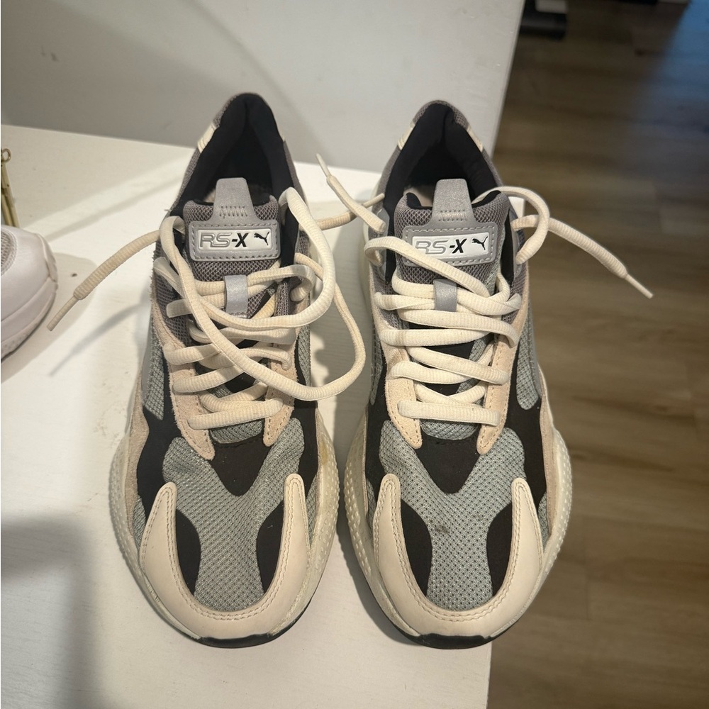 Puma RS-X Sneakers in Black, Gray, and Cream